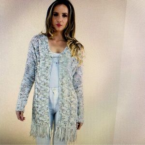 COPY - Original USA two tone Beige fringe cardigan size med new